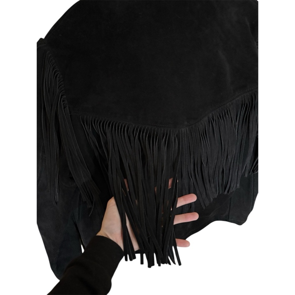 Vintage Schott NYC "Western" Suede Fringe Jacket - Men's 42 - Picture 7 of 15